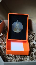 Yuvarlak Paslanmaz Çelik Lazer Baskılı Anahtarlık - Görsel 3