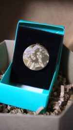 Yuvarlak Paslanmaz Çelik Lazer Baskılı Anahtarlık - Görsel 6